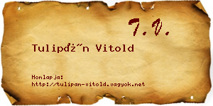 Tulipán Vitold névjegykártya